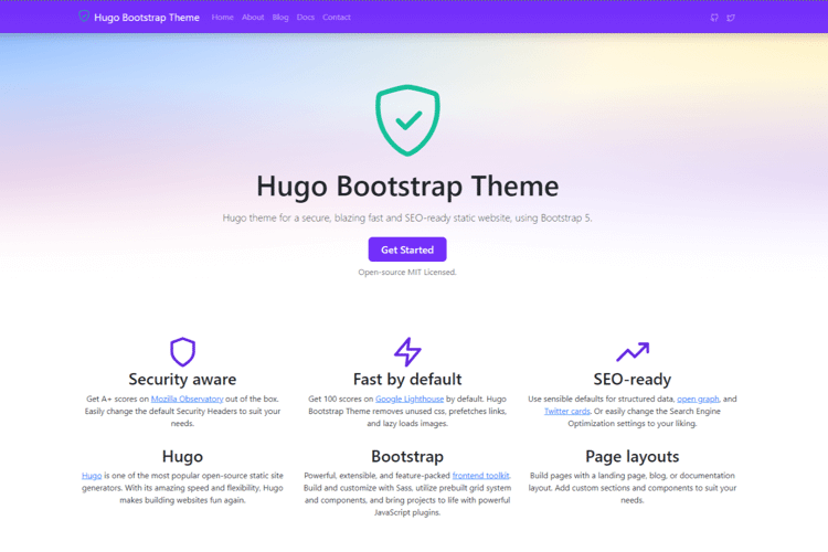 Hugo Bootstrap Theme