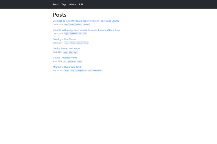 Minimal Bootstrap Hugo Theme